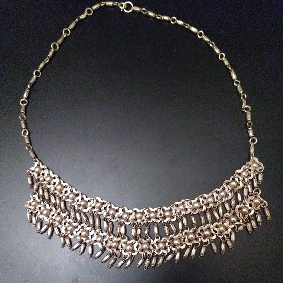 SALE! Vintage sterling silver mark 925 unique layered necklace must see pictures - Picture 1 of 16
